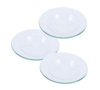 ANDRESLAD 3 pièces Plat Verre Rond pour Chauffe-huiles Essentielles Plaque de Remplacement Lisse et Stable pour Diffuseur et Brûleur de Cire