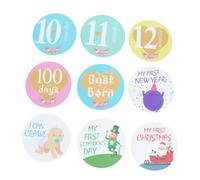 ANDRESLAD 32pièces Autocollants Mensuels Pour Décalques Autocollants Auto-adhésifs Pour Capturer Les Étapes De Croissance Nés