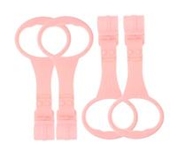 ANDRESLAD 4 pièces Anneaux de Lit Garçon Fille Portables Anneaux de Traction pour Lit Naissance Accessoires Légers et Durables pour Aide Station Debout et Éveil des Tout-petits Roses