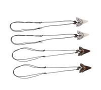 ANDRESLAD 4 pièces Collier Dent Requin pour Hommes Pendentif Simulation de Dent de Requin Bijoux Plage Surfeur Style Unique et Accessoires Mode Garçons