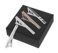 ANDRESLAD 4 pièces Pinces à Cravate Cuivre Accessoires Hommes Barrette Cravate Mince Style Classique pour Costume Affaires et Cadeaux