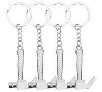 ANDRESLAD 4 pièces Porte-clés Marteau Miniature Métal Lot de Breloques Décoratives Créatives pour Clés Porte-clé Outil Original pour Sacs Anniversaire et Usage Quotidien