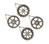 ANDRESLAD 4pièces Engrenages Muraux Décoratifs Bois Art Mural Industriel Décoration Murale d Engrenage Roues Bois Pour Maison Décoration Industrielle