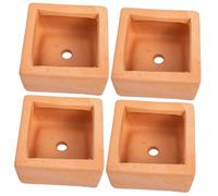 ANDRESLAD 4pièces Pots De Fleurs Terre Cuite De Pots Décoratifs pour Plantes Succulentes pour Intérieur Et Extérieur Drainage Optimal Et Matériau Respirant