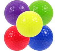 ANDRESLAD 5 pièces Balles de Golf Entraînement Extérieures Couleurs Résistantes à Usure pour Usage Quotidien Balle de Remplacement pour Terrain de Golf