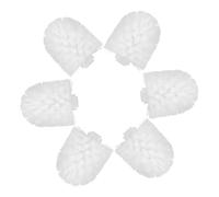 ANDRESLAD 5 pièces Brosse de Remplacement pour WC Têtes Plastique Denses et Légères Faciles à Installer Nettoyant pour Salle de Bain Compacte