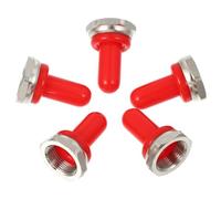 ANDRESLAD 5 pièces Couvercles de Protection Étanches pour Interrupteurs à Bascule Cagoules Anti-poussière Silicone Rouge pour Sécurité Domestique et Bureau