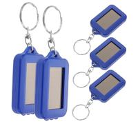 ANDRESLAD 5 pièces Lampe Torche Solaire Miniature Rechargeable Lampe LED Portable à Porte-clés Compacte pour Urgence et Activités Extérieures Camping et Randonnée