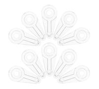 ANDRESLAD 50 pièces Clips de Fixation pour Portes de Placard Verre Transparent avec Vis Supports Robustes pour Miroirs et Vitrines Maintien Stable des Portes et Écrans