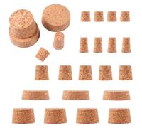 ANDRESLAD 50 pièces Lot de Bouchons Liège Naturel Multifonctionnels Étanchéité pour Bouteilles de Vin Bière Vinaigre et Boissons Variée Adaptée à Types de Flacons