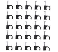 ANDRESLAD 500 pièces Clips de Fixation Câbles Plastique avec Clous Acier Organisateur de Fils Ronds pour Gestion et Fixation Câble Domestique