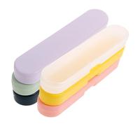 ANDRESLAD 6 Pièces Boîte de Rangement Transparente Polypropylene pour Accessoires Personnels Étui Portable pour Couverts Cuillères Fourchettes et Baguettes Organiseur Pratique pour Boîtes à