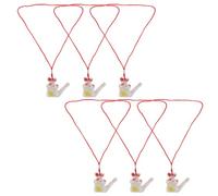 ANDRESLAD 6 Pièces Lot de 6 Sifflets à Eau en Céramique Forme Lapin avec Cordon, Sifflet d'Appel d'Animaux et Sifflement d'Oiseau Chantant, pour Activités Plein Air, Fêtes et Entraînement