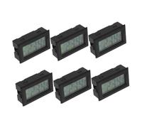 ANDRESLAD 6 Pièces Thermomètre Numérique Encastré pour Intérieur et Industrie Écran LCD Clair Capteur Précis Design Compact Gain de Place Usage Polyvalent Bureau et