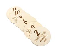 ANDRESLAD 6pièces Cartes De Pour Garçon Fille Cartes Mensuelles Double-face Pour Photos Souvenirs Né Accessoire Maternité Chic Et Durable