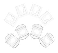 ANDRESLAD 8 pièces Crochet Suspendu Transparent Acrylique Clip Mural Interverrouillable à Support Cadre Photo et Miroir Accessoire Pratique et pour Albums et Décorations