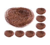ANDRESLAD 8pièces Nids Oiseaux Décoratifs Mousse pour Jardin Accessoires De Paysage Naturels pour Décoration Et Fêtes