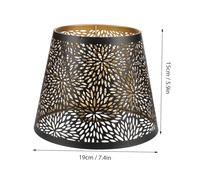 ANDRESLAD Abat Jour Creux pour Lampe de Chevet Design Rétro Moderne Diffuseur de Lumière Doux Fer Noir avec Motifs Intérieurs pour Chambre et Salon Décoratif