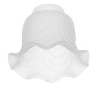 ANDRESLAD Abat-Jour en Verre Floral Petit Diamètre 43 MM pour Plafonnier Abat-Jour Suspendu Blanc Rétro Luminaire Moderne pour Salon et Salle à Manger