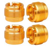 ANDRESLAD Adaptateur de Vis pour Microphone en Métal Doré Conversion Filetage 3/8 vers 5/8 Lot de 4 Pièces Compatible Pince Micro et Pied de Micro Podcast Chant et Prise de Parole