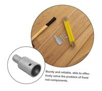 ANDRESLAD Adaptateurs Filetés Aluminium pour Manches de Balai et Brosse Embouts de Réparation Robustes Compatibles et Argenté pour Prolongateurs de Manche