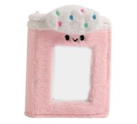 ANDRESLAD Album Photo Peluche 3 Pouces Album Photo Créatif Pochettes Transparentes Carnet de Collection Rose pour Cartes Postales et Souvenirs Familiaux