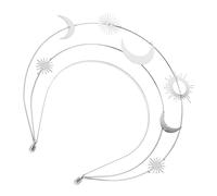 ANDRESLAD Bandeau de Tête Étoilé et Argenté Accessoire de Costume Fait Main pour Femmes Couronne de Déesse pour Anniversaire Mariage et Fêtes