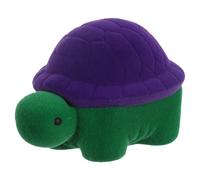 ANDRESLAD Boîte à Bijoux Tortue en Velours Violet Porte-Bagues et Boucles D’Oreilles Compact Rangement de Voyage Pratique pour Alliances et Petits Bijoux Organisateur Ludique et Portable