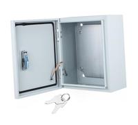 ANDRESLAD Boîte de Distribution Électrique Métallique Étanche Murale Coffret de Contrôle Renforcé avec Serrure Longue Protection pour Installation Extérieure et Intérieure Sécurité Fiable