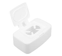 ANDRESLAD Boîte Distributrice Lingettes Humide Plastique Blanche Rangement Compact Antidérapant Distributeur Pratique pour Maison et Voyage Facile à Utiliser Dune Main