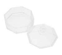 ANDRESLAD Bonbonnière en Verre Octogonale 115 CM avec Couvercle Plat Décoratif pour Fruits Noix et Bonbons pour Rangement Maison Bureau et Fêtes