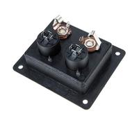 ANDRESLAD Bornier de Remplacement Noir 80×90 MM pour Haut-Parleur de Scène Carte de Câblage Multifonction Bornier Fil de Connexion Solide et Robuste pour Alimentation Acoustique