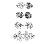 ANDRESLAD Boucle De Cape Rétro En Alliage De Zinc Et Fer, Attache De Cape Robuste, Lot De 4 Pièces, Accessoires Pour Manteaux Et Cardigans, Style Vintage, Usage Formel Et Décontracté