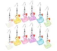 ANDRESLAD Boucles D'oreilles Pendantes Lumineuses en Plastique Phosphorescent, Lot 6 Paires Colorées, Boucles D'oreilles à Crochet pour Adolescentes, Bijoux Fantaisie pour Fête et Usage