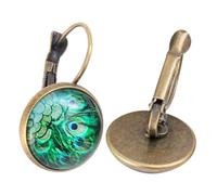 ANDRESLAD Boucles Oreilles Femme Pendantes Vintage Alliage et Verre Boucles Oreilles Fantaisies Colorées Confortables et Résistantes Style Rétro pour Fête et Voyage