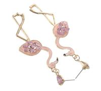 ANDRESLAD Boucles Oreilles Flamant Émail Incrusté Pendantes Élégantes pour Femme Cadeau Mode Mariage Fête Quotidienne