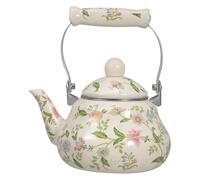 ANDRESLAD Bouilloire à Thé en Émail 1,5 L Infuseur Intégré, Théière à Anse pour Cuisinière, Bouilloire Vintage pour Usage Quotidien et Préparation de Café, Adaptée Maison et Hôtel