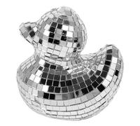 ANDRESLAD Boule Disco en Verre Miroir de Canard Argenté Décoration Réfléchissante Compacte pour Fête et Maison Ornement Créatif Vintage pour Soirée Dansante et Anniversaire