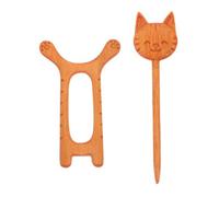 ANDRESLAD Broche Chat en Bois Mignonne Épingle à Châle Légère et Solide Accessoire Décoratif pour Pull Cardigan et Écharpe Finition Lisse Présent pour Amoureuses des Chats Style
