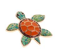 ANDRESLAD Broche Décorative en Alliage de Tortue Épingle de Revers Féminine Accessoire Polyvalent pour Vêtements et Paquet Design Mignon Dessin Animé Bijou Fantaisie Compact pour