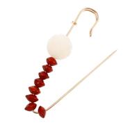 ANDRESLAD Broche Fleur Lotus Racine de Jade Vert et Blanc Épingle Sécurité Large pour Foulards et Châles Accessoire Élégant et Polyvalent pour Femme