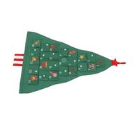 ANDRESLAD Calendrier de L'Avent Mural 24 Pochettes en Coton Vert Sapin Paquet de Rangement Suspendu pour Décorations de Noël Calendrier de Poche à Remplir Soi-Même pour Fête et Compte à
