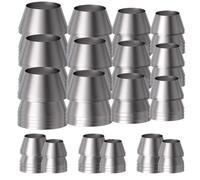 ANDRESLAD Cales Métalliques pour Marteau 18 Pièces Coins Coniques en Fer Diamètre 8-18 MM Accessoires d'Installation Robustes pour Renforcement de Poignée Outil Charpentiers et