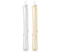 ANDRESLAD Chaîne de Mesure pour Filet de Volley-Ball 2 Pièces Outil D’Arbitre pour Mesure Précise Hauteur du Filet Couleurs Or et Argenté Équipement Portable pour Matchs et Entraînements