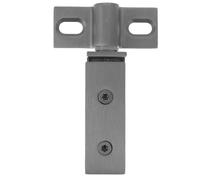 ANDRESLAD Charnière Pivotante en Acier Inoxydable 304 Gris, Double Trou Carrée pour Porte Vitrée, Charnières Robustes de Paroi de Salle de Bain, Fixation Stable pour Portes Coulissantes,