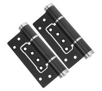 ANDRESLAD Charnières de Porte à Fermeture Amortie Automatique 14 CM en Acier Inoxydable Noir Charnières Invisibles Hydrauliques à Ressort Réglables Lot de 2 set de pour Portes Intérieures