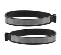 ANDRESLAD Clips de Pantalon de Cyclisme Réfléchissants Gris Élargi Lot de 2 Paires Bandes Réfléchissantes Haute Intensité pour Sécurité Nocturne Maintien pour Vélo et Activités en Plein