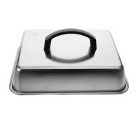 ANDRESLAD Cloche Rectangulaire pour Cuisson Extérieure 26X20X5 CM Couvercle Anti-Projections D’Huile en Métal Résistant à la Chaleur Accessoire Plancha pour Steaks et Grillades Facile à