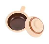 ANDRESLAD Cocotte Terre Cuite Petite avec Couvercle Pot à Soupe Résistant Chaleur Poignée Unique Ergonomique pour Cuisson et Conservation Facile à Nettoyer pour Personne