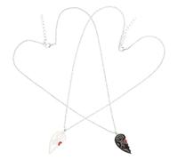 ANDRESLAD Collier Couple Cœur Puzzle Alliage Argenté Accessoire pour Amoureux et Amis Cadeau Symbolique Amour et Amitié Pendentif Personnalisé Mode